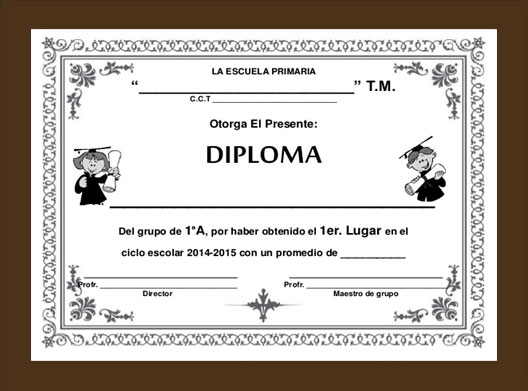 Marco para Diploma Din-A4 Marrón
