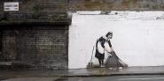 Regents Park Rd, Camden, London (graffiti attributed to Banksy)