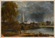 Canvas Salisbury Cathedral from Bishop Garden
