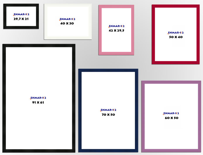 Online Custom Frames workshop, standard frames and artworks