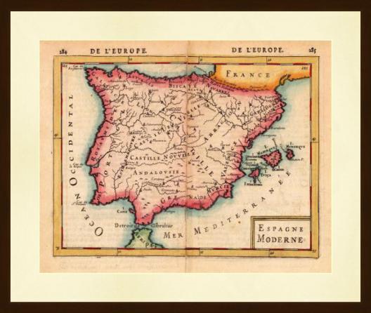 Map Espagne Moderne