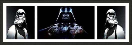 Triptych Darth Vader B/W