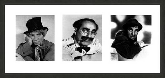 Triptych Hermanos Marx B/W