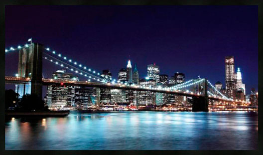 Lit. Brooklyn Bridge at Night L