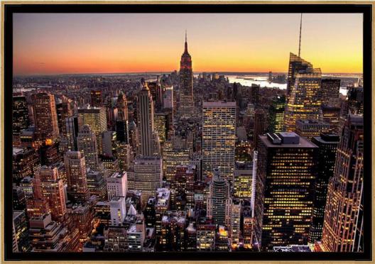 New York Atardecer - Floated frame