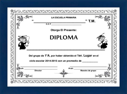 Frame for Diploma Din-A4 Navy blue