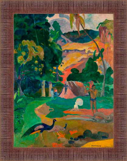 Landscape with Peacocks L