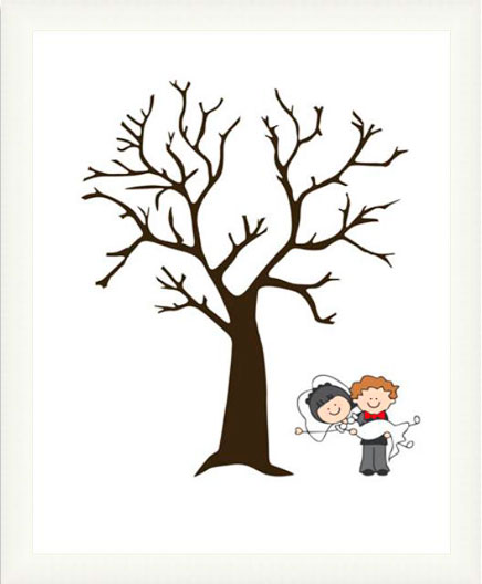 Arbol Pareja D - Bodas M - White