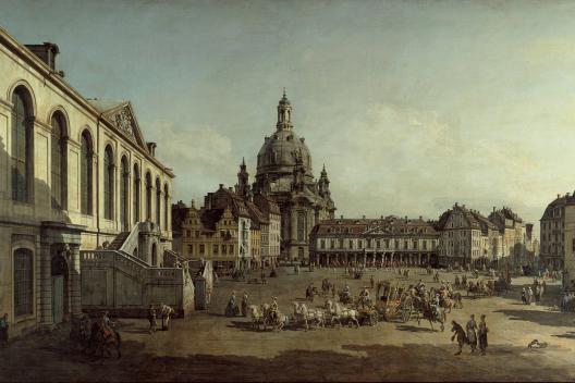 Neumarkt in Dresden from the Jüdenhofe L