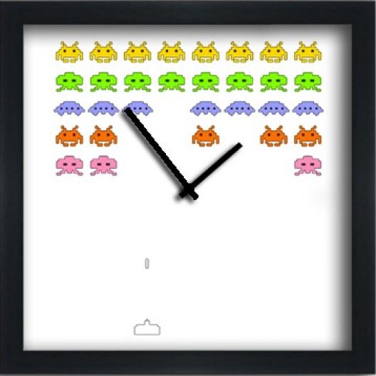 Clock Space Invaders
