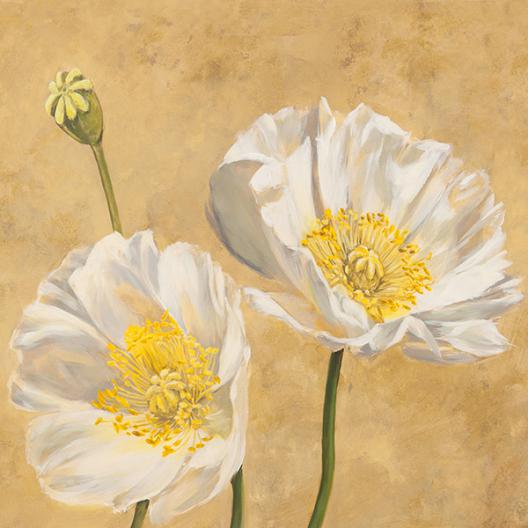 Poppies on Gold I