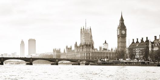 View of the Houses of Parliament and Westminster Bridge, London (detail)