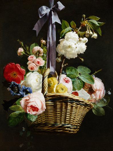 A Romantic Basket of Flowers