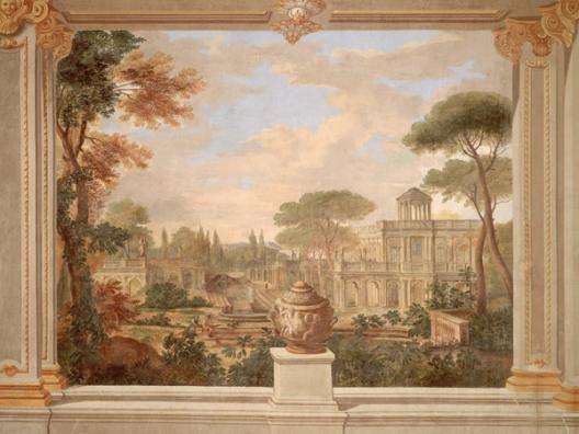 Fresco of Rome landscape