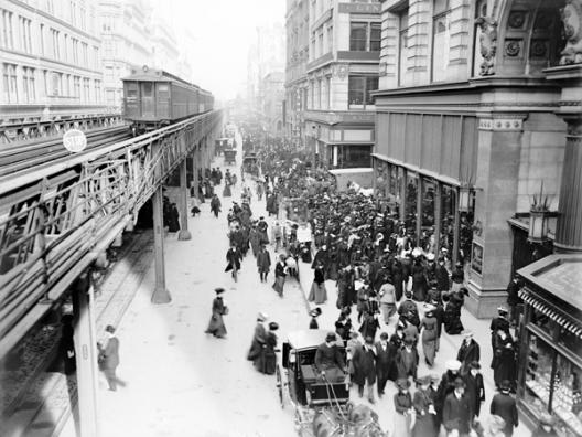 Shoppers on 6th Avenue, NYC