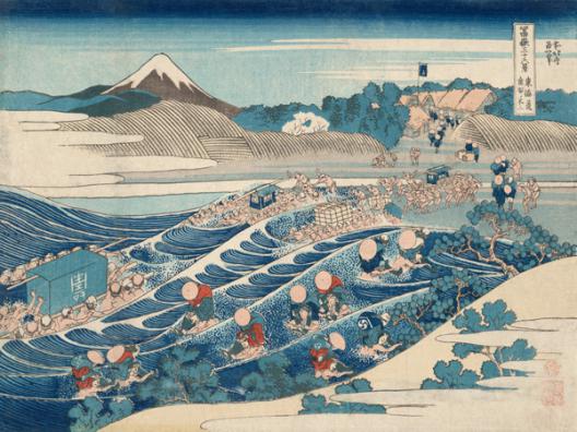 Fuji Seen from Kanaya on the Tokaido (From 36 Views of Mount Fuji)