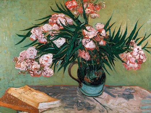 Vase with Oleanders and Books