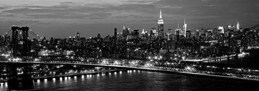 Midtown Manhattan and Williamsburg Bridge