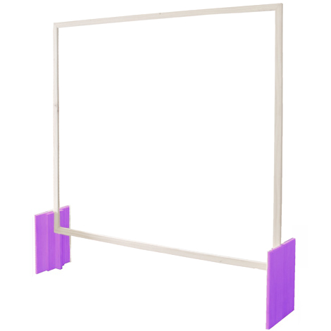 Protective screen for counters (white-mauve color)