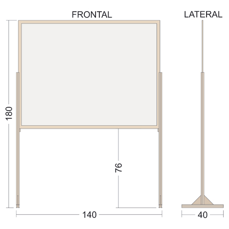 Protective screen with base