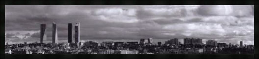 Madrid Skyline Blanco y Negro