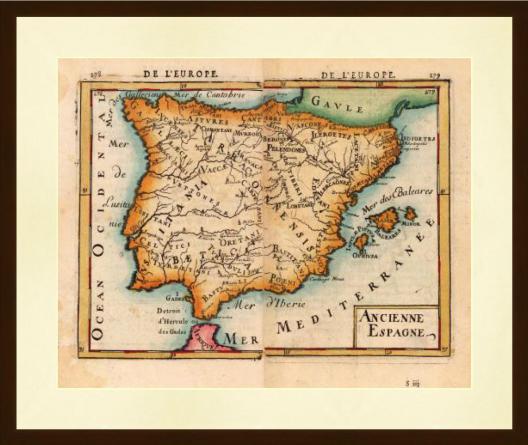 Mapa Ancienne Espagne