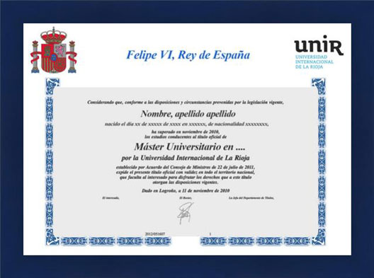 Marco para Título Universitario Azul marino (CU0011693) - ENMAR-K2