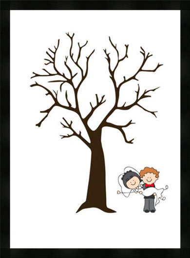 Arbol Pareja D - Bodas L - Black