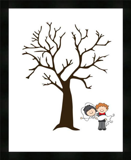 Arbol Pareja D - Bodas M - Black