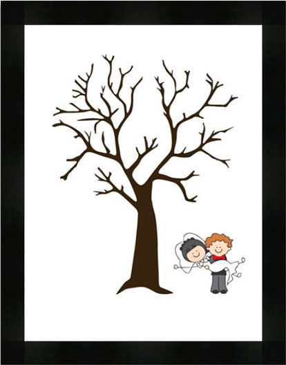 Arbol Pareja D - Bodas S - Black