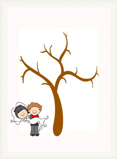 Arbol Pareja I - Bodas L - White