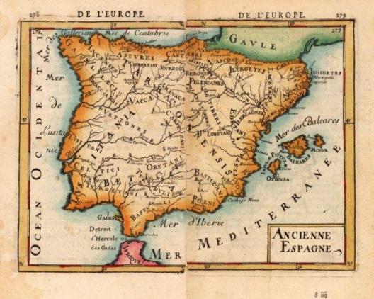 Mapa Ancienne Espagne