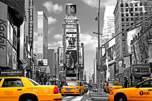 New York Black, White and Yellow II L