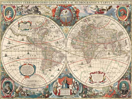 Nova totius Terrarum Orbis geographica ac hydrographica tabula