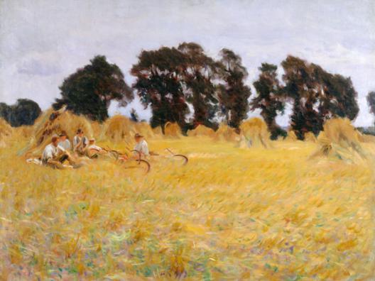 Reapers resting in a Wheat Field
