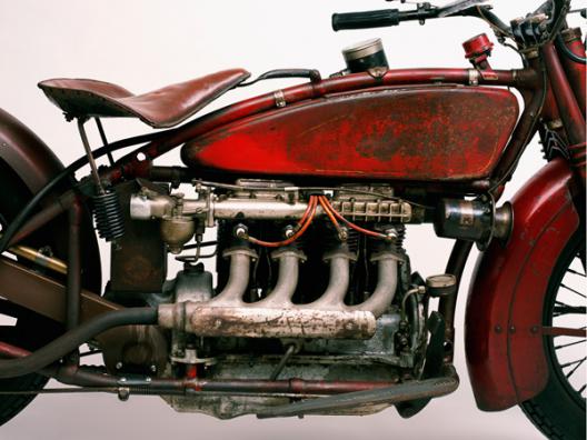 Detail of 4 cylinder Indian Ace, 1929