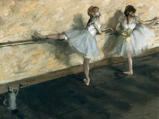 Dancers Practicing at the Barre