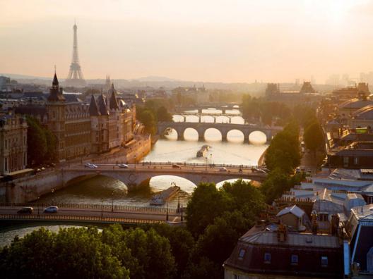 Bridges over the Seine river, Paris