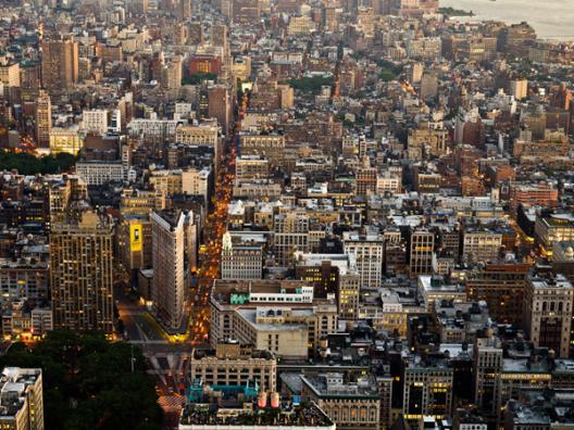 Aerial view of Manhattan, NYC