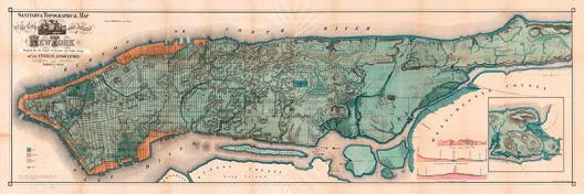 Map of Manhattan Island, 1865