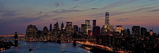 Lower Manhattan at dusk