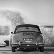 Ocean Waves Breaking on Vintage Beauties (BW detail 1)