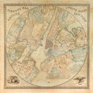 Twelve Miles around NY Map, 1849