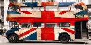 Union jack double-decker bus, London