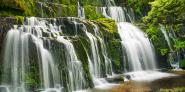 Waterfall Purakaunui Falls, New Zealand