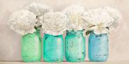 Peonies in Mason Jars (detail)