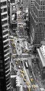 Yellow taxi in Times Square, NYC