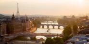 Bridges over the Seine river, Paris