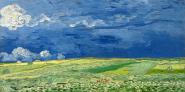 Wheatfield under thunderclouds