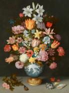 A still life of flowers in a Wan-Li Vase